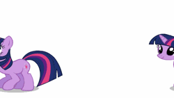 Size: 500x281 | Tagged: safe, artist:themightyshizam, derpibooru import, twilight sparkle, pony, unicorn, animated, bouncing, cute, dancing, endless, female, gif, infinity, loop, my little pony, silly, silly pony, simple background, smiling, solo, twiabetes, unicorn twilight, white background