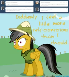 Size: 1280x1444 | Tagged: artist:drumblastingquilava, ask, askdashanddo, daring do, derpibooru import, safe, solo, tumblr