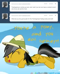 Size: 1280x1581 | Tagged: artist:drumblastingquilava, ask, askdashanddo, daring do, derpibooru import, safe, solo, tumblr