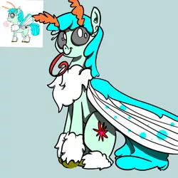 Size: 960x960 | Tagged: artist:whydomenhavenipples, derpibooru import, mothpony, moth pony general, oc, oc:minty, original species, safe, solo, unofficial characters only