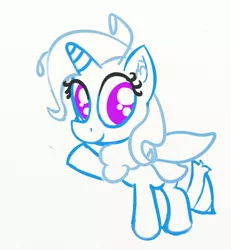 Size: 573x619 | Tagged: safe, artist:evetssteve, derpibooru import, trixie, mothpony, original species, pony, unicorn, female, filly, mare, solo