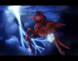 Size: 1194x935 | Tagged: artist:stalcry, cutie mark, derpibooru import, flying, lightning, rain, safe, scootaloo, scootaloo can fly, solo, storm