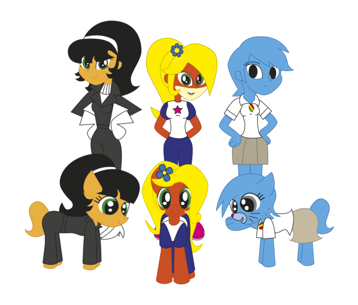 Size: 4270x3632 | Tagged: safe, artist:isaacbandicoot, derpibooru import, ponified, equestria girls, absurd resolution, coco bandicoot, crash bandicoot, equestria girls-ified, kitty katswell, nicole watterson, the amazing world of gumball, tuff puppy