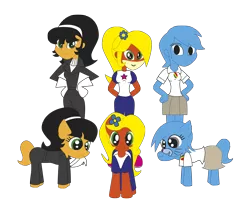 Size: 4270x3632 | Tagged: safe, artist:isaacbandicoot, derpibooru import, ponified, equestria girls, absurd resolution, coco bandicoot, crash bandicoot, equestria girls-ified, kitty katswell, nicole watterson, the amazing world of gumball, tuff puppy