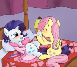 Size: 800x700 | Tagged: suggestive, artist:placeholder, derpibooru import, fluttershy, rarity, pony, bathrobe, blushing, clothes, erotic tickling, female, fetish, flarity, hoof fetish, hoof licking, hoof tickling, hoof worship, lesbian, licking, lip bite, shipping, slippers, tickle fetish, tickling