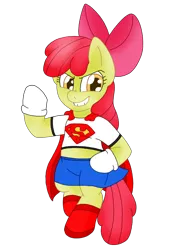 Size: 862x1178 | Tagged: apple bloom, artist:blackbewhite2k7, crossover, derpibooru import, parody, safe, simple background, solo, supergirl, transparent background, vector