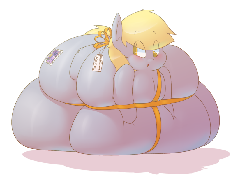 Size: 1200x900 | Tagged: questionable, artist:secretgoombaman12345, derpibooru import, derpy hooves, twilight sparkle, pegasus, pony, ask chubby diamond, aderpose, blushing, bondage, fat, fat wings, female, immobile, impossibly large belly, impossibly large butt, impossibly wide hips, mare, morbidly obese, obese, plot, solo, solo female, stamp, twilight scepter, wide hips, wings