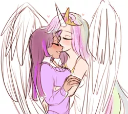 Size: 338x303 | Tagged: artist:dashyice, cute, cutelestia, derpibooru import, female, horned humanization, human, humanized, lesbian, light skin, princess celestia, safe, shipping, twilestia, twilight sparkle, winged humanization