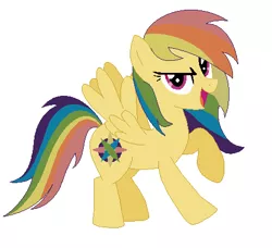 Size: 452x412 | Tagged: safe, artist:unoriginai, derpibooru import, oc, oc:bold bolt, unofficial characters only, pegasus, pony, adoptable, adopted, image, magical lesbian spawn, offspring, parent:daring do, parent:rainbow dash, parents:daringdash, png, simple background, solo, white background