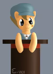 Size: 800x1113 | Tagged: artist:scouthiro, derpibooru import, hat, luke triton, ponified, professor layton, safe, solo