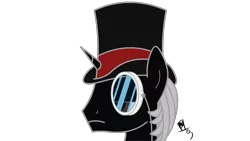 Size: 1280x720 | Tagged: artist:a-distinctive-lack-of-creativity, ask, derpibooru import, hat, monocle, oc, safe, solo, top hat, tumblr, unofficial characters only