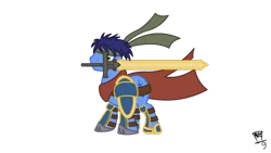 Size: 1280x720 | Tagged: artist:a-distinctive-lack-of-creativity, ask, crossover, derpibooru import, fire emblem, ike, nintendo, ponified, ragnell, safe, solo, sword, tumblr, weapon