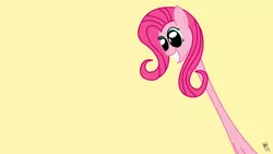 Size: 1280x720 | Tagged: artist:a-distinctive-lack-of-creativity, ask, derpibooru import, long neck, oc, oc:flutterpie, safe, simple background, solo, stretching, tumblr, unofficial characters only