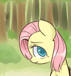 Size: 919x988 | Tagged: alternate hairstyle, artist:inkie-heart, fluttershy, safe, short hair, short mane, slendermane, slenderpony, solo, when you see it