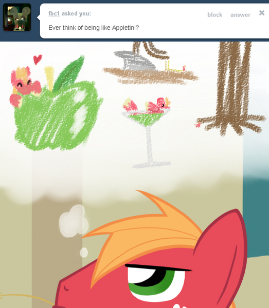 Safe Artist Redhotkick Derpibooru Import Big Macintosh Earth Pony Pony Appletini