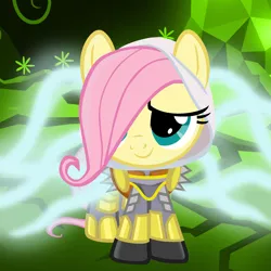 Size: 2160x2160 | Tagged: safe, artist:beavernator, derpibooru import, fluttershy, crossover, cute, diablo, solo, tyrael