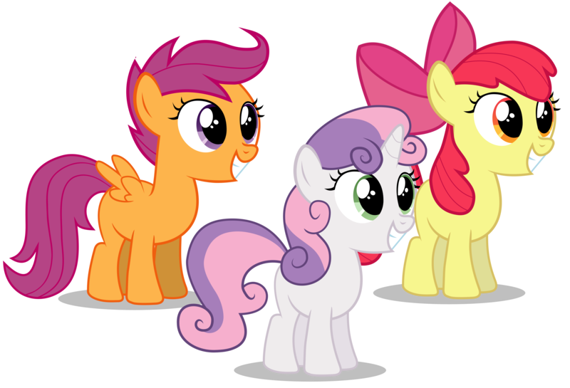 Size: 8811x6000 | Tagged: absurd resolution, apple bloom, artist:byteslice, cutie mark crusaders, derpibooru import, safe, scootaloo, sweetie belle