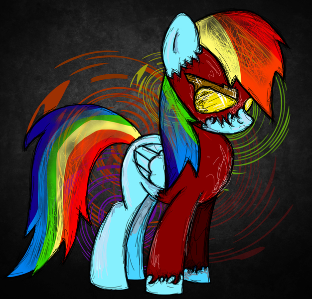 Size: 1906x1828 | Tagged: artist:mcdashin, clothes, costume, derpibooru import, firebolts, rainbow dash, safe, solo