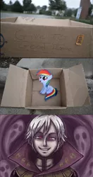 Size: 836x1586 | Tagged: artist:thelostsindar, creepy, dashie meme, derpibooru import, evil people finding dash meme, exploitable meme, fanfic:my little dashie, fire emblem, fire emblem: awakening, henry (fire emblem), meme, rainbow dash, safe