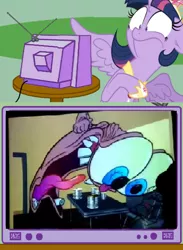 Size: 438x600 | Tagged: safe, derpibooru import, twilight sparkle, twilight sparkle (alicorn), alicorn, pony, cans without labels, exploitable meme, female, george liquor, john kricfalusi, mare, meme, obligatory pony, ren and stimpy, spumco, tv meme