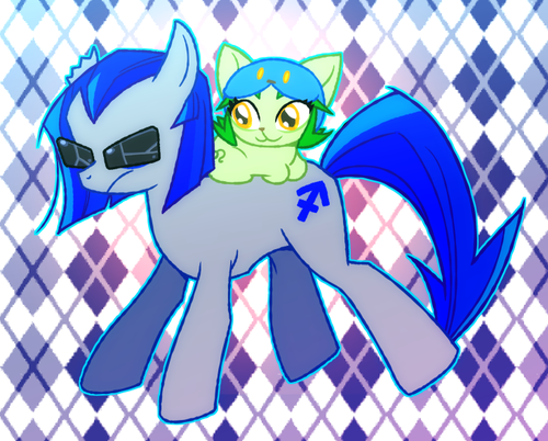 Size: 500x402 | Tagged: abstract background, artist:kqquin, cat, catified, derpibooru import, duo, equius zahhak, homestuck, nepeta leijon, ponified, safe, species swap