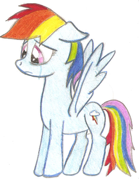 Size: 728x931 | Tagged: artist:scratchie, colored, crying, derpibooru import, drawing, rainbow dash, safe, solo