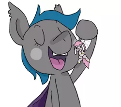 Size: 600x531 | Tagged: safe, derpibooru import, oc, unofficial characters only, bat pony, mothpony, original species, pony, fetish, giant bat pony, giant pony, giant/tiny, imminent vore, macro, micro