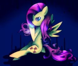 Size: 950x800 | Tagged: safe, artist:kemonomo, derpibooru import, fluttershy, feather, looking at you, :o, pixiv, sitting, solo, spread wings