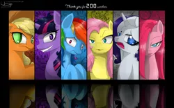 Size: 5333x3333 | Tagged: absurd resolution, applejack, artist:unnop64, derpibooru import, fluttershy, mane six, pinkamena diane pie, pinkie pie, rainbow dash, rarity, safe, twilight snapple, twilight sparkle