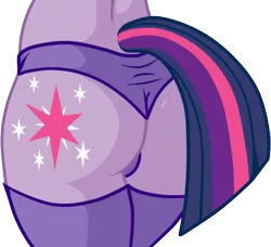 Size: 526x480 | Tagged: anthro, artist:rosesx, ass, butt, butt only, clothes, derpibooru import, female, panties, solo, solo female, suggestive, thigh highs, thong, twibutt, twilight sparkle, underwear
