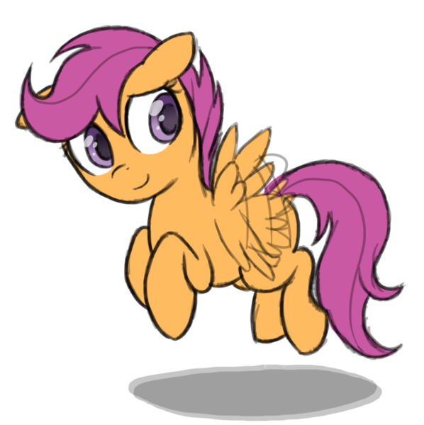 Size: 1346x1350 | Tagged: safe, artist:dawnmistpony, derpibooru import, scootaloo, pegasus, pony, cute, cutealoo, female, filly, scootaloo can fly, solo