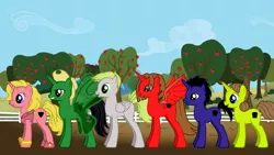 Size: 1024x576 | Tagged: safe, artist:dorothy64116, derpibooru import, oc, unofficial characters only, alicorn, pony, pony creator, 9000 hours in pony creator, alicorn oc, lightspeed, power rangers, rangers, rescue, sweet apple acres