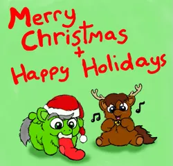 Size: 533x512 | Tagged: artist:mr tiggly the wiggly walnut, christmas, derpibooru import, fluffy pony, hugbox, safe, sock