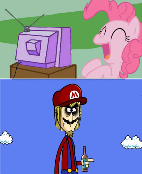 Size: 624x767 | Tagged: cosplay, derpibooru import, exploitable meme, mario, meme, mickey, obligatory pony, pinkie pie, safe, super mario bros., tv meme, wacky game jokez 4 kidz