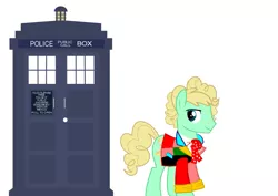 Size: 1053x745 | Tagged: safe, derpibooru import, doctor whooves, time turner, sixth doctor, solo, tardis