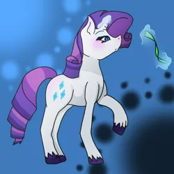 Size: 1000x1000 | Tagged: safe, artist:navybud, derpibooru import, rarity, hooves, magic, solo, unshorn fetlocks