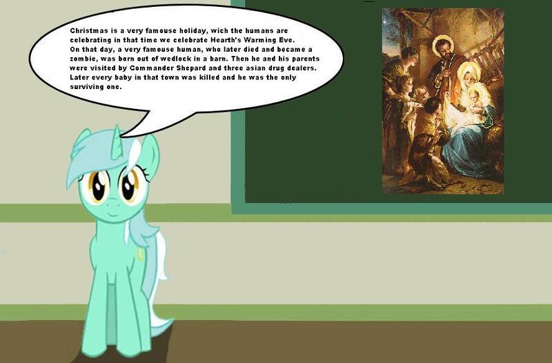 Size: 887x583 | Tagged: baby jesus, chalkboard, christmas, commander shepard, derpibooru import, human studies101 with lyra, jesus christ, lyra heartstrings, mass effect, meme, safe