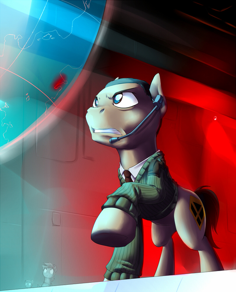 Size: 808x1000 | Tagged: artist:doomy, bradford, ponified, safe, solo, x-com, xcom: enemy unknown