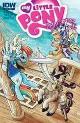 Size: 1040x1600 | Tagged: safe, artist:brendahickey, derpibooru import, idw, applejack, fluttershy, pinkie pie, rainbow dash, rarity, twilight sparkle, comic, cover, idw advertisement, mane six, pirate, preview