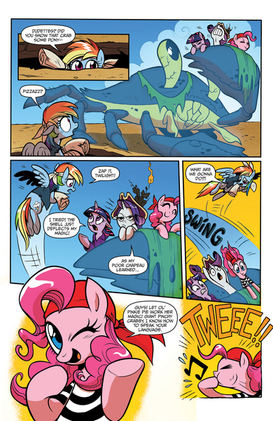 Size: 1040x1600 | Tagged: safe, derpibooru import, idw, applejack, fluttershy, pinkie pie, rainbow dash, rarity, twilight sparkle, spoiler:comic, spoiler:comic14, comic, idw advertisement, mane six, pirate, preview