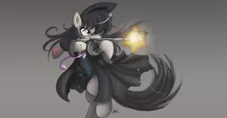 Size: 2500x1296 | Tagged: safe, artist:ncmares, derpibooru import, octavia melody, earth pony, pony, badass, clothes, female, gun, mafia, mafia octavia, mare, solo, submachinegun, tommy gun