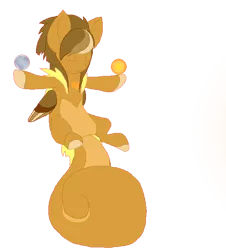 Size: 528x583 | Tagged: safe, artist:princessamity, derpibooru import, oc, unofficial characters only, hybrid, pegasus, pony, balancing, eyes closed, peaceful, solo