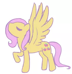 Size: 920x939 | Tagged: artist:envyxkitty, derpibooru import, eyes closed, fluttershy, safe, sketch, solo