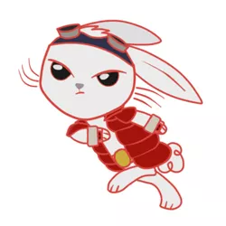 Size: 500x500 | Tagged: angel bunny, artist:isa-isa-chan, clothes, cosplay, crossover, derpibooru import, king kazma, safe, solo, summer wars