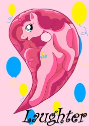 Size: 1024x1450 | Tagged: artist:masqueradeofthenight, balloon, derpibooru import, magatama, pink, pinkie pie, pinkie pie trapped in a balloon, safe, solo