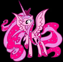 Size: 400x395 | Tagged: artist:mlpfimpony, artist:sunley, clothes, derpibooru import, dress, pink, pinkluna, princess luna, recolor, safe, solo, ultimate luna