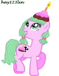 Size: 385x498 | Tagged: artist:hay123lin, artist:ms-paint-base, candlehead, derpibooru import, ponified, safe, solo, sugar rush, wreck-it ralph