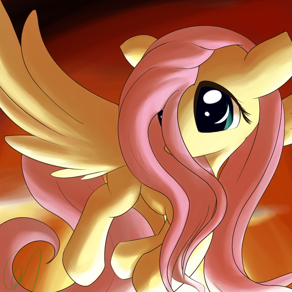 Size: 1024x1024 | Tagged: artist:greeny-nyte, derpibooru import, fluttershy, safe, solo