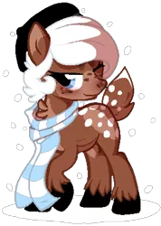 Size: 323x453 | Tagged: artist:twisted-severity, clothes, deer, derpibooru import, non-pony oc, oc, safe, scarf, solo, unofficial characters only