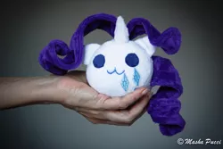 Size: 2738x1825 | Tagged: artist:masha05, blob, chubbie, derpibooru import, irl, photo, plushie, rarity, safe, solo